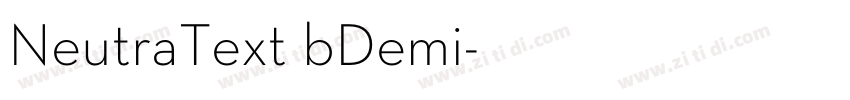 NeutraText bDemi字体转换